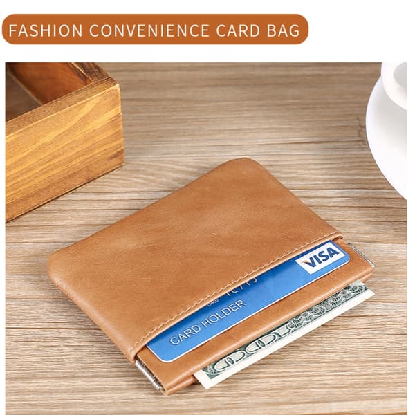 Multislot Myntpung RFIDBlocking Wallet Vanntett lommekortholder Brown