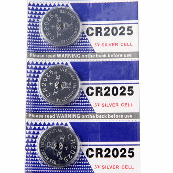 Kvalitet CR2025 Batteri Møntceller Batteri Pålidelig ydeevne Praktisk størrelse null - 5 pieces