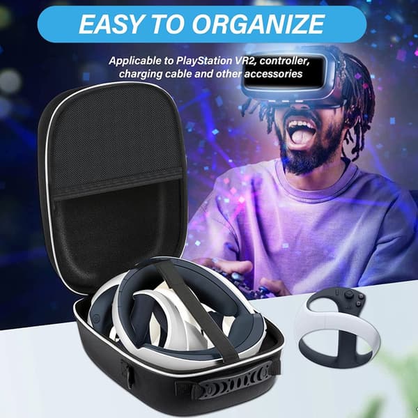 Stötsäkra väskor för PS VR2 Headset Väska Anti-Scratch Fodral Skyddsbox