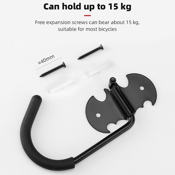 Pyöräteline seinälle, pyörätelineen pidike, maastopyöräteline, telineet, ripustin, koukku Widened