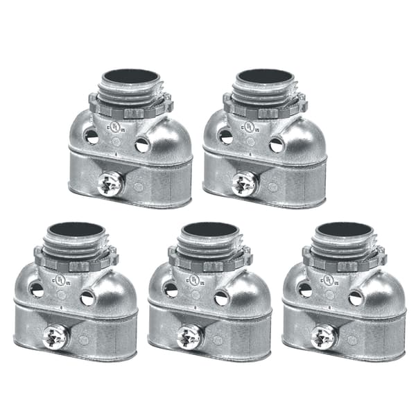 5 stk. rustfrit stål 3/8 tommer rørforbindelse metal samledåse fitting