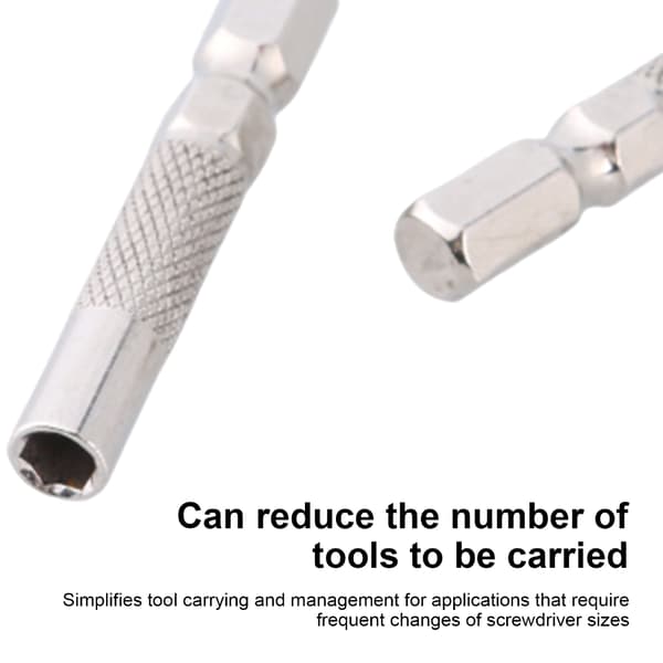 6,35 mm 1/4\" Indsatsbit-adapter til 4 mm Bit Hex Holder Skruetrækkerbit-adapter
