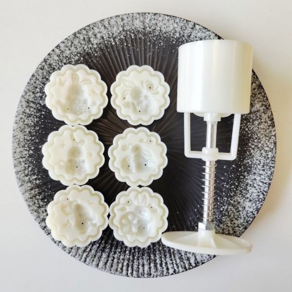 Plast Material Mooncake Form Kaninformad Mooncake Stämplar Mooncake Formar