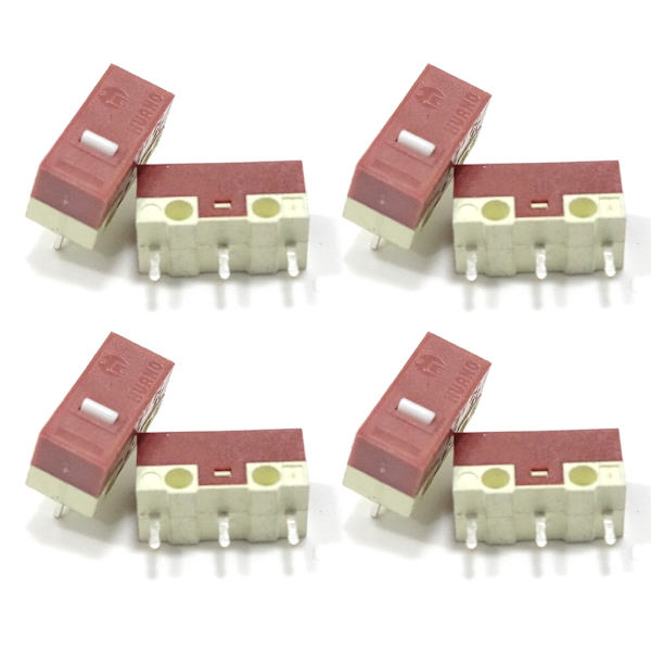 Mus Mikrobryter Original HUANO White Dot 5M Clicks Microswitch 8PCS