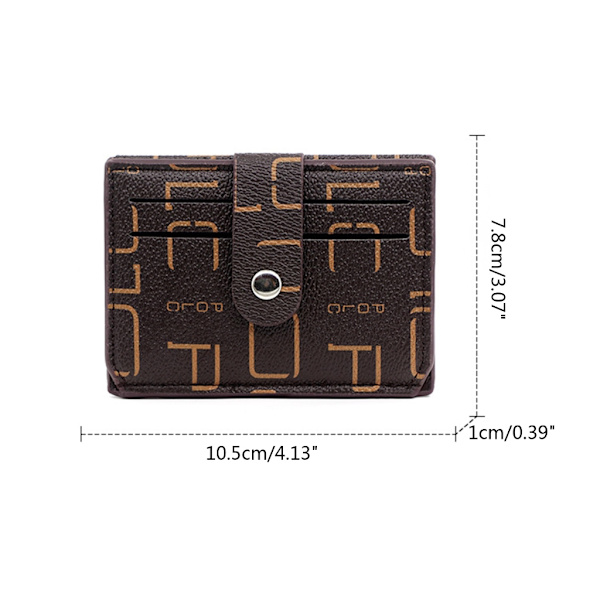 Herrplånbok Bank Kredit-ID-korthållare PU Läder Multi-Slot Fashion Card case- 6