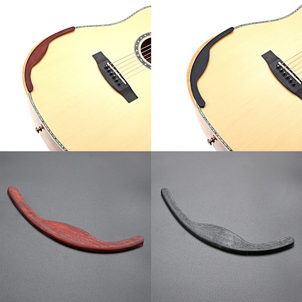 Gitarmarmstøtte i tre for akustisk gitar B