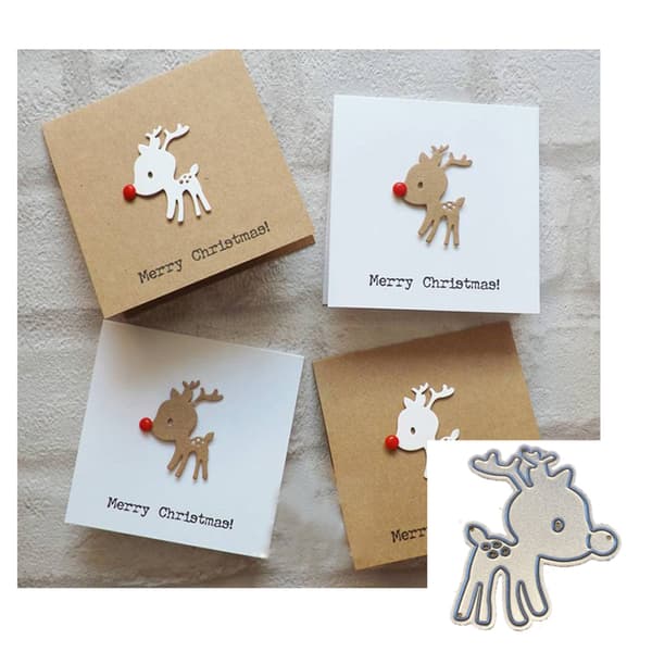 Små Hjort Metall Skjære Dies Dekorative Die Cuts Embossing Script Stencils