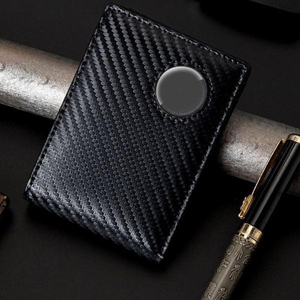 Muoti lyhyt lompakko estävä RFID-luottokorttikotelo miehille AirTag Carbon fiber