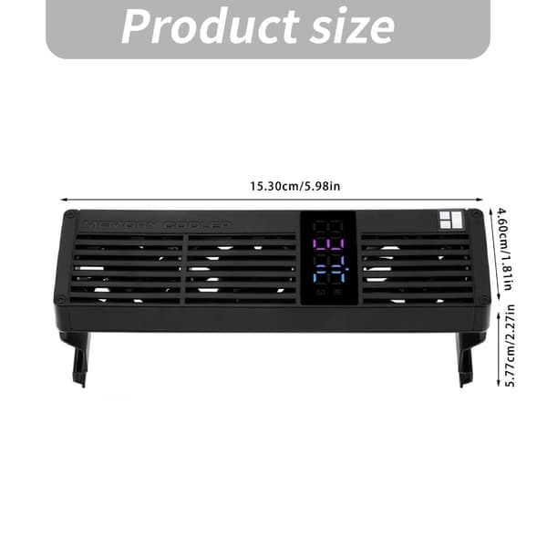 3 blæser RAM-kølere med temperaturmonitorering i realtid til gaming-pc