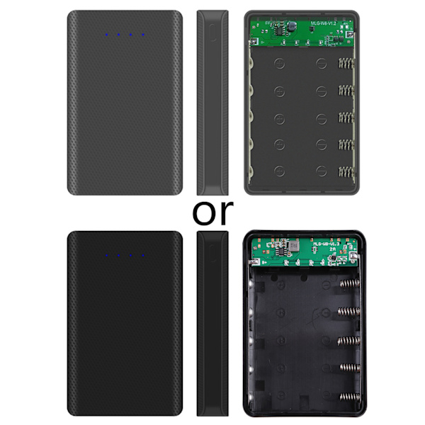 DIY 5x18650 batteri til etui med indikator Power Bank til Shell bærbar ekstern boks uden batteri Powerbank Protect