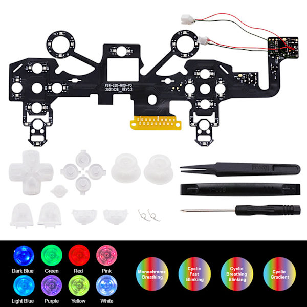LED-modd för  Controller Face Buttons DTF LED Mod Kit för  Controller