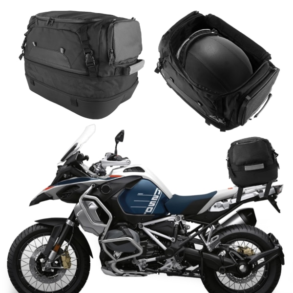 Motorcykel Tail Rack Bag Expanderbar och väderbeständig påse Perfekt för resenärer