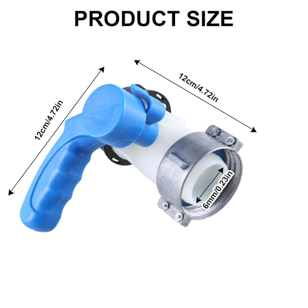 DN40 Fjärilsventiler Brytare 62mm IBC Tankar Adapter Kranrör Anslutning