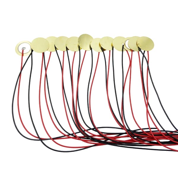 15 stk. Piezo Pickup med ledning Kontaktmikrofon Transduser Disk Varig