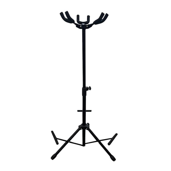 Foldbart guitarstativ med 3 halsholdere justerbar strengeinstrumentholder