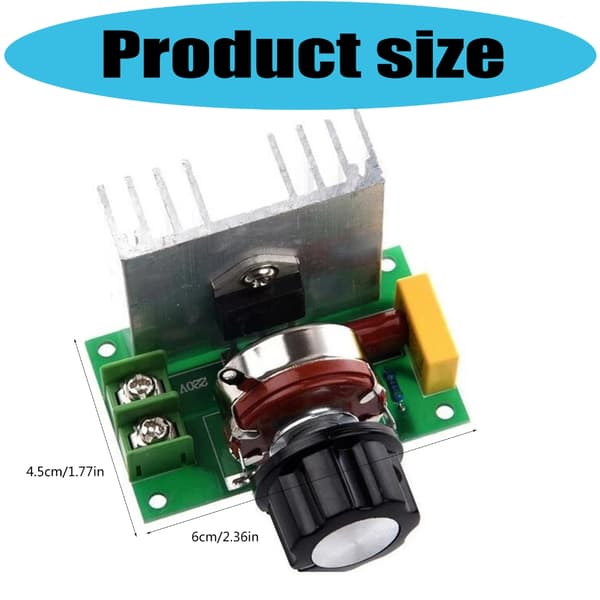 220V 4000W SCR Elektronisk Spänningsregulator Hastighetskontrollerkort