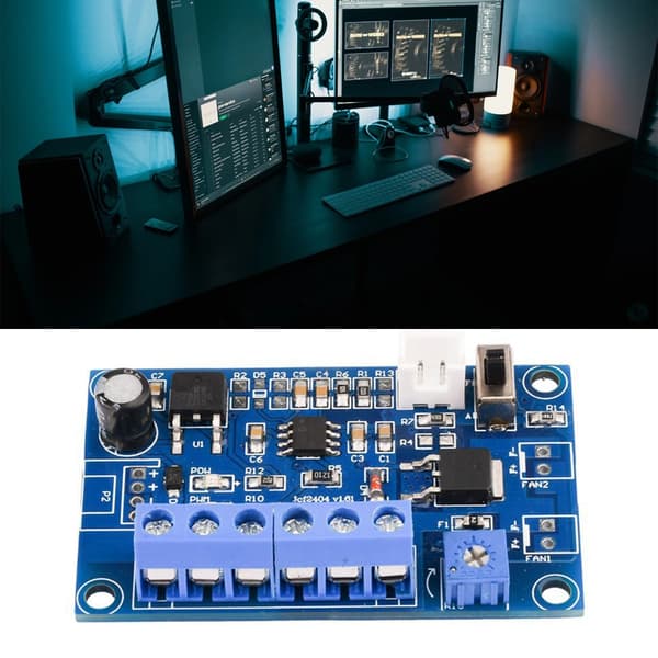 Automatisk PWM-viftehastighetskontroller med sensorisk 12V 24V for motor