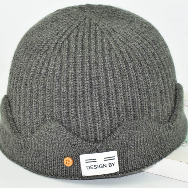 Strikhue Hat Vinter Varm Baby Kids Cap Cirkel Krone Melon Hat til Børn Holdbar Dark gray