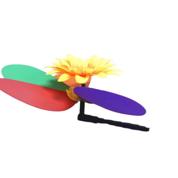 Färgglada solros väderkvarn Vindspinnare Pinwheel Trädgård Yard Dekoration Kids DIY leksak utomhus present