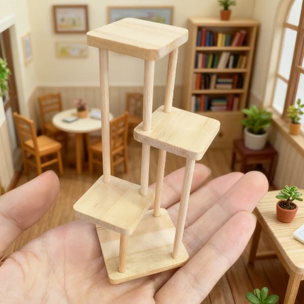 Miniature Træ Plante Display Stand Model Figur 1/12 Dukkehus Møbler