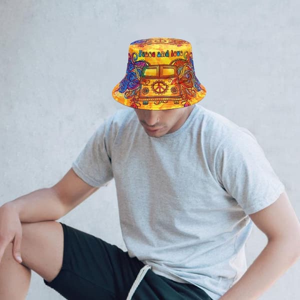 Bucket Hat Sol Unisex Foldbar Udendørs Festtilbehør