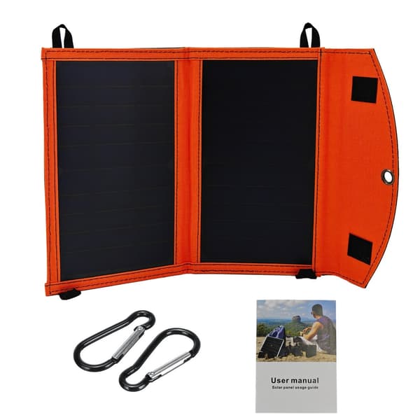 14W 5V Snabbladdande Solpanel Lättvikt för Camping Vandring