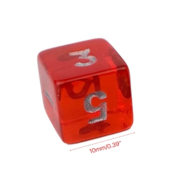 Bärbar Mini Polyhedral Tärningssats Genomskinliga Flersidiga Akryltärningar Dekoration 5