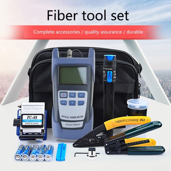 FTTH Fiber Kold Forbindelsesværktøj Cleaver Optisk Fiber Kits Optisk Effektmåler