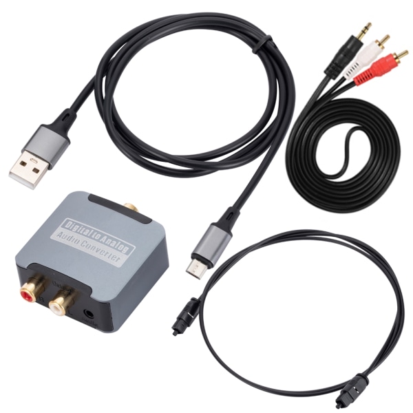 Analog till Digital Audio Converter Set USB Laddning SPDIF Koaxial Converter Adapter Host Kit