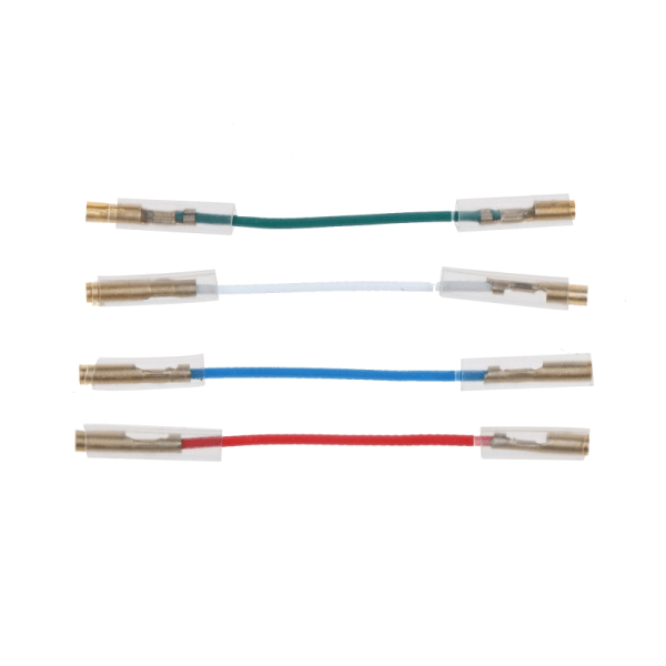 4ST Universal Silver Leads Wires Header Wire Kabel 40 mm för 1,2-1,3 mm stift Skivspelare Phono Headshell Tonearm