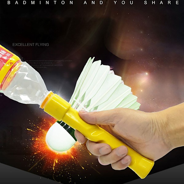 1 st Badminton Racket Träningssving Bat Övning Grepp Racket Stick Force Yellow