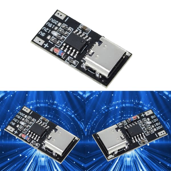 Programmerbar USB C Strømadapterkort 9V 12V 15V 20V Justerbar Udgang
