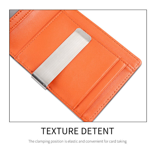 Money Clip Wallet Herre Slim Wallets Frontlomme RFID-blokerende kortholder A