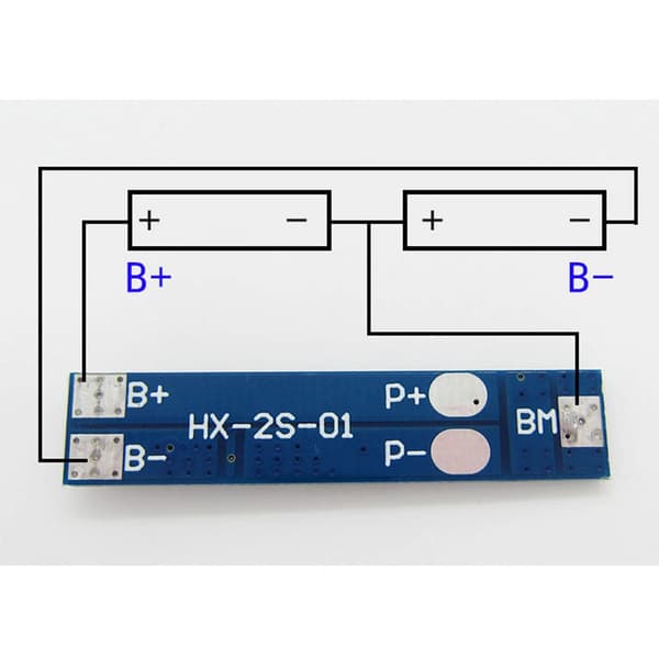 Batterilading for beskyttelseskortmodul Lader 7.4V 8.4V Modul 2S 5A 1865