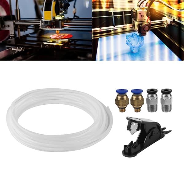 PTFE Bowden-rørsett 2,5 mm 4 mm OD med kutter for 3D-skriverfilament