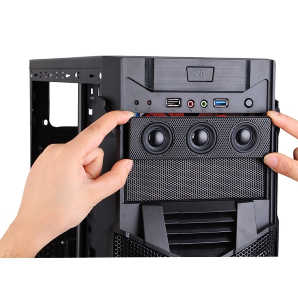 Stereo Surround Speaker PC Frontpanel Dator för case Inbyggd musik Loudspea