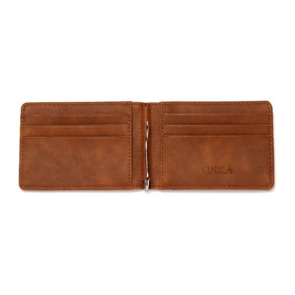Snygg spärrkorthållare PU-plånbok för säker och fashionabel daglig användning Brown