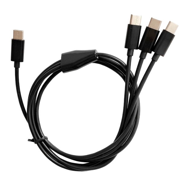 3 i 1 USB -kabel Typ C till USB C Telefonladdare Kabel Laddningskabel för telefonkabel Mobiltillbehör 1M/3.28ft Black