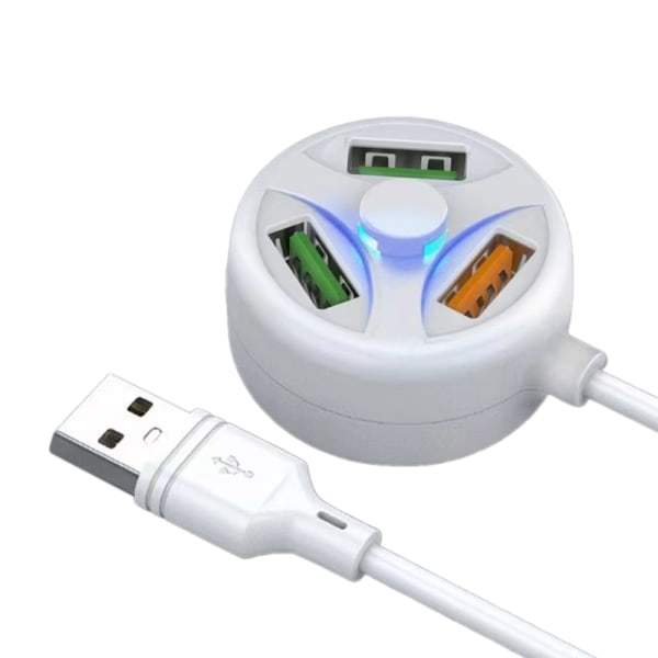 Allsidig USB-hub med 3 ladeporter Multi USB Port Expander Perfekt for USB-adaptere Flere telefonlading