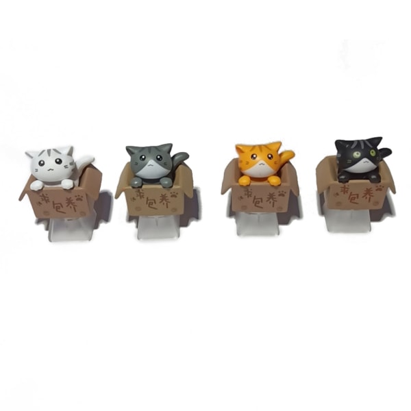 ABS för Cat Custom Cartoon Anime Keycap Botten Bakgrundsbelysta Keycaps Passar för Cherry MX Mekaniskt tangentbord för Key Cap Childre Gray