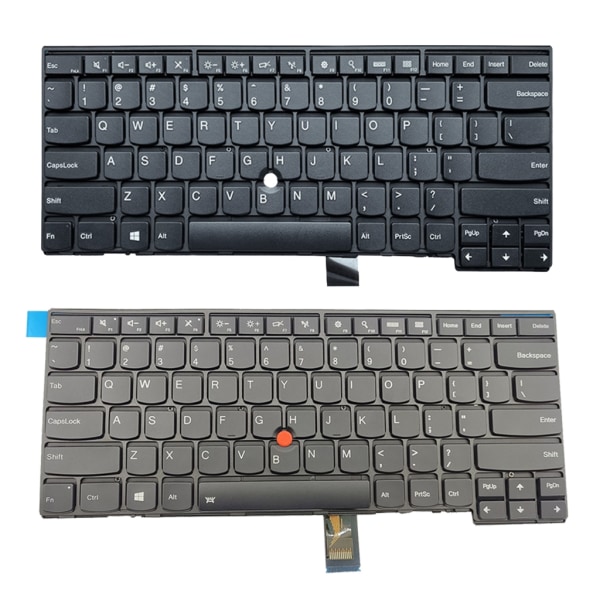 Ersättningsknappsats för bärbar dator för ThinkPad T440 T450 L450 T450S E458 Laptop US Layout Engelskt tangentbord null - With backlight and j