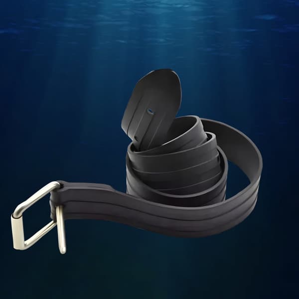 Gummibælte til dykning med spænde i rustfrit stål til snorkling 1.3m