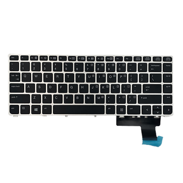 Ny amerikansk layout för engelskt tangentbord för bärbar dator för HP EliteBook folio 9470m 9470 9480 9480m, Silverram Ingen bakgrundsbelyst ＆ pekare