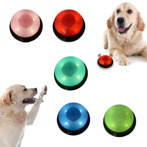 Knapp för hundträning Inspelningsbar knapp för hundträning för husdjur Ljudbox Inspelningsbar pratande knapp Hundkommunikationsknapp Green
