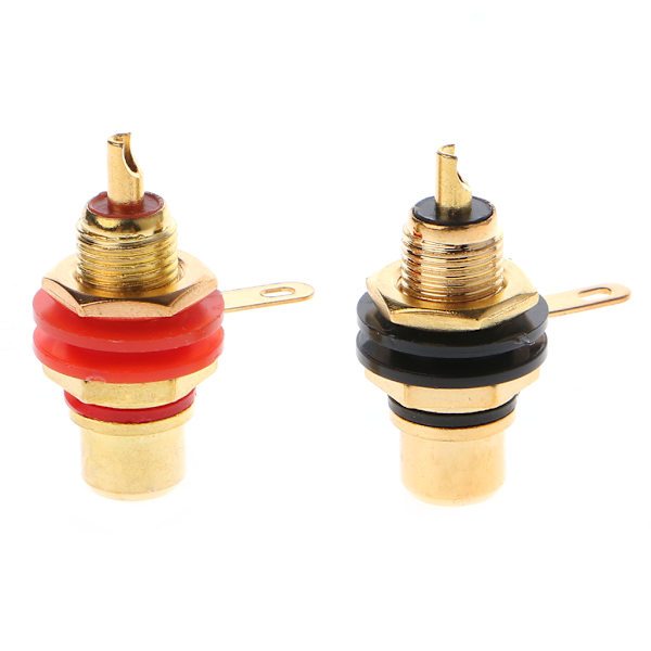 1 par RCA-hunstikstik Chassispanelmonteringsadapter o Terminal Pl