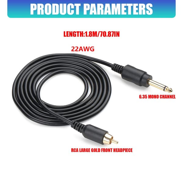 Professionell 6,35 mm monomusikkabel för hemmabioinstallationer