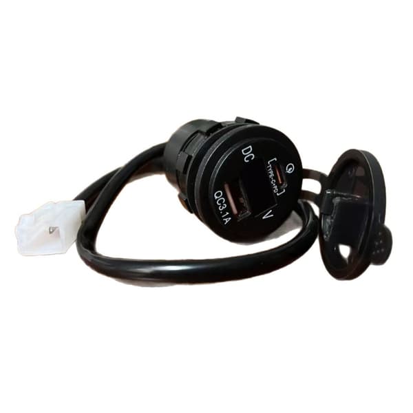 ABS 2-portars motorcykel USB-laddare med voltmeter för långfärdskörning