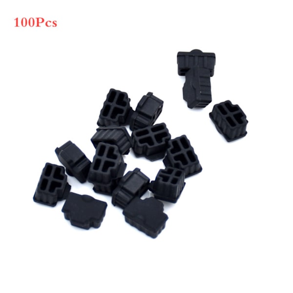 100 stk/parti Ethernet Hub Port RJ45 Anti-støvdæksel Cap Protector Plug Støvstik til bærbar computer Router RJ45-stik