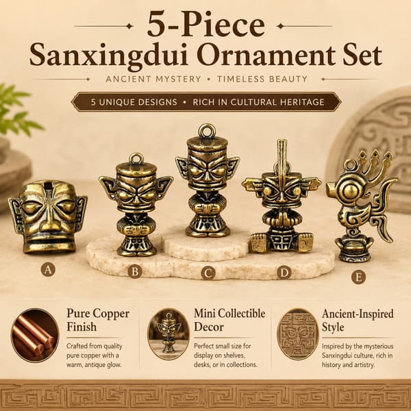 Sanxingdui Nøglering Tilbehør Dekorationer til Håndtaske Bil Nøglering til Kvinder