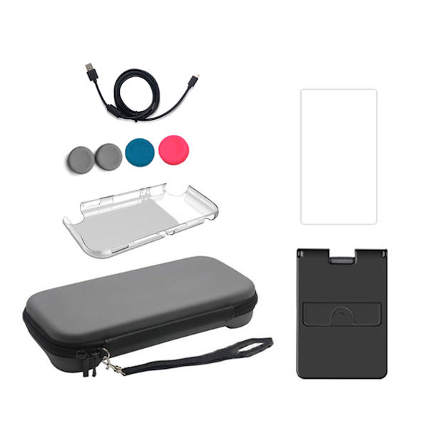Case kompatibelt för Game Switch Gamepad Skärmskydd Tumgrepp Resebärbar väska med två set